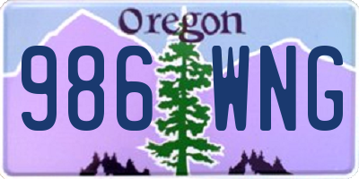 OR license plate 986WNG