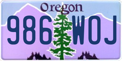 OR license plate 986WOJ