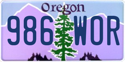 OR license plate 986WOR