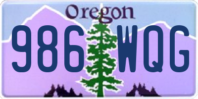 OR license plate 986WQG