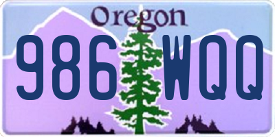 OR license plate 986WQQ
