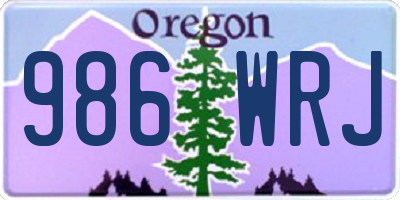 OR license plate 986WRJ