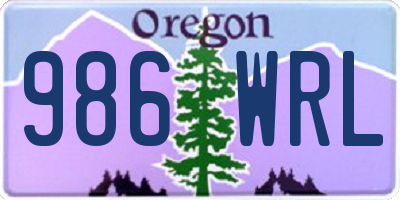 OR license plate 986WRL