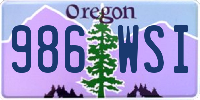 OR license plate 986WSI