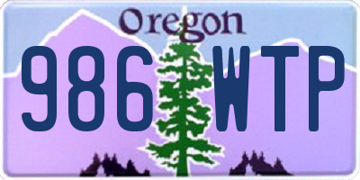 OR license plate 986WTP