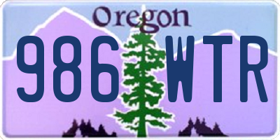 OR license plate 986WTR