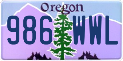 OR license plate 986WWL