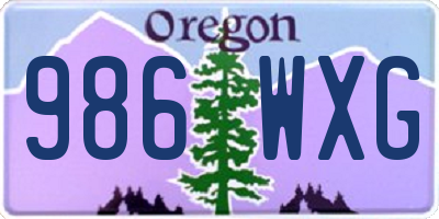 OR license plate 986WXG