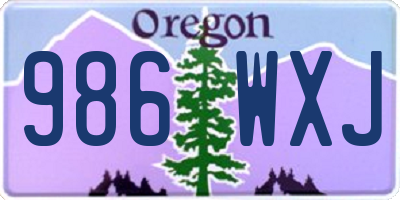 OR license plate 986WXJ