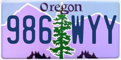 OR license plate 986WYY