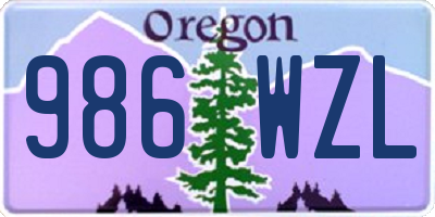 OR license plate 986WZL