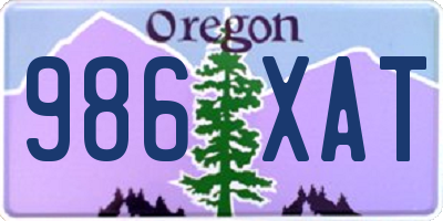 OR license plate 986XAT