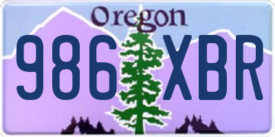 OR license plate 986XBR