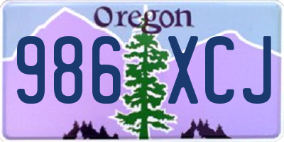 OR license plate 986XCJ
