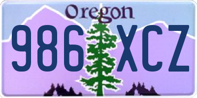 OR license plate 986XCZ