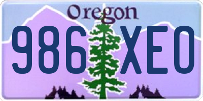 OR license plate 986XEO