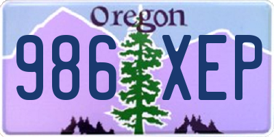 OR license plate 986XEP
