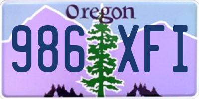 OR license plate 986XFI