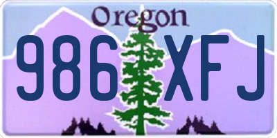 OR license plate 986XFJ