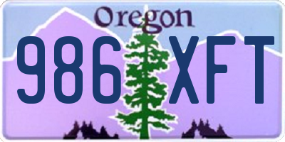 OR license plate 986XFT