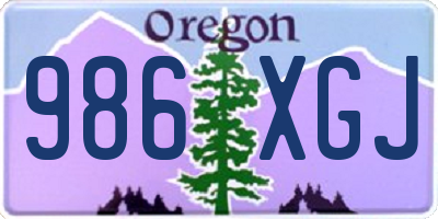 OR license plate 986XGJ