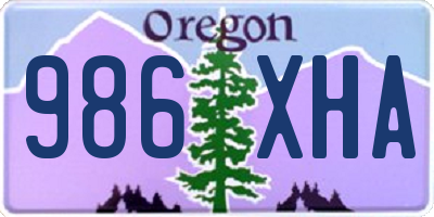 OR license plate 986XHA