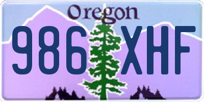 OR license plate 986XHF