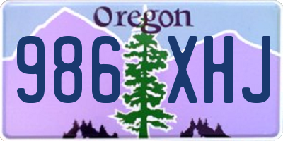 OR license plate 986XHJ
