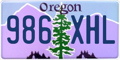 OR license plate 986XHL