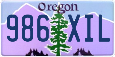 OR license plate 986XIL
