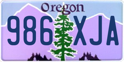 OR license plate 986XJA