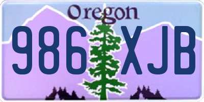OR license plate 986XJB