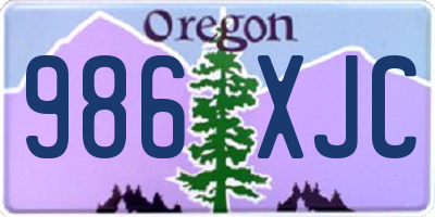 OR license plate 986XJC