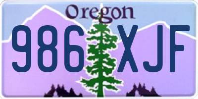 OR license plate 986XJF