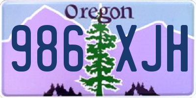 OR license plate 986XJH