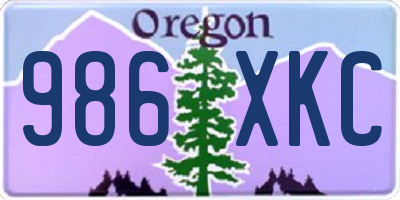 OR license plate 986XKC