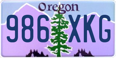 OR license plate 986XKG