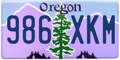 OR license plate 986XKM