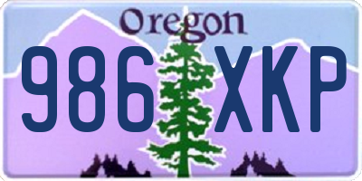 OR license plate 986XKP
