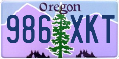 OR license plate 986XKT
