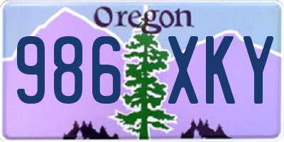OR license plate 986XKY