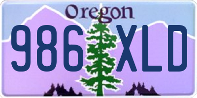 OR license plate 986XLD