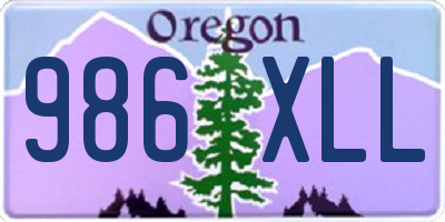 OR license plate 986XLL