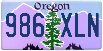 OR license plate 986XLN