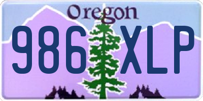 OR license plate 986XLP