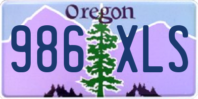 OR license plate 986XLS