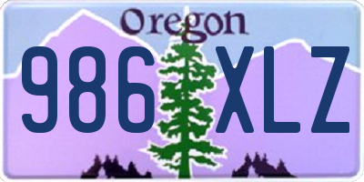 OR license plate 986XLZ