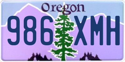 OR license plate 986XMH
