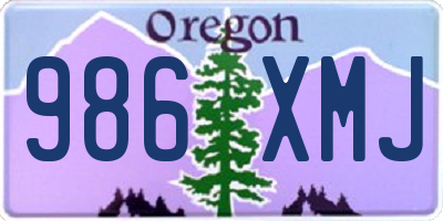 OR license plate 986XMJ