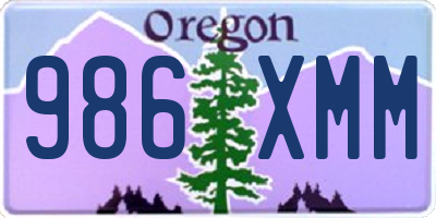 OR license plate 986XMM